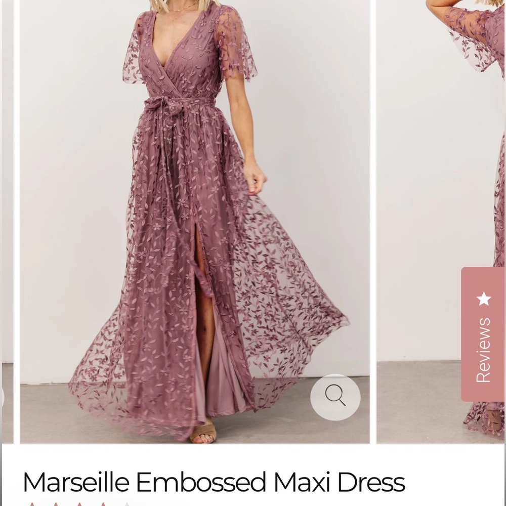 Baltic Born Marseille Embossed Maxi Dress — Orchid